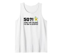 50 You've Guac to Be Kidding Cartoon Avocado Veggie Pun Tank Top