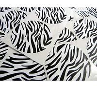 50 Zebra Print, Design, Pattern Sticky Labels, 50mm Circular, Black and White Stickers, 2 inch Round Circle, Colour Code, Self-Adhesive