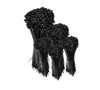 500/1000PCS Self-Locking Plastic Nylon Tie Black Zip Wraps Strap Nylon Cable Tie Set Fastening Lock up Loop(3.5x200 500pcs)
