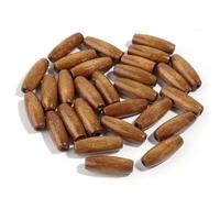 500-100pcs 15x7mm Wooden Oval Beads Coconut Brown Dyed Wood Loose Spacer Bead for DIY Craft Jewelry Making for DIY Jewellery Making(Light Coffee 500pcs)