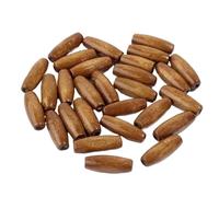 500-100pcs 15x7mm Wooden Oval Beads Coconut Brown Dyed Wood Loose Spacer Bead for DIY Craft Jewelry Making for DIY Jewellery Making(Light Coffee 100pcs)