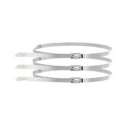 500/20Pcs Stainless Steel Cable Tie Reusable Self-Locking Fastening Ring Metal Zip Ties Wire Organizer Exhaust Wrap Straps Stainless Steel Cable Ties(4.6x200mm,500PCS)