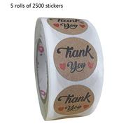 500/2500pcs Thank You Stickers Seal Labels for Wedding Party Envelope Stationery Sticker Sticker Roll Holder