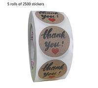 500/2500pcs Thank You Stickers Seal Labels for Wedding Party Envelope Stationery Sticker Sticker Roll Holder