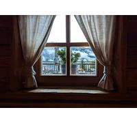 500(52x38cm) Piece Adult Jigsaw Puzzle, Mountain Mist Morning Light Through Wooden Windows, Stress Relief Game Educational Toy for Adults