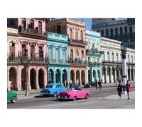 500(52x38cm)-piece adult puzzle, featuring the colonial-style building cityscape and vintage cars of Havana, Cuba, as a puzzle game toy