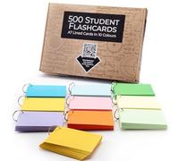 500 A7 Revision Flash Cards with Colours & Study Guide - Verbier Collection | Premium Quality, Blank Cards for Exams, Cue Cards, Index Cards, Study Notes