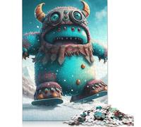 500 Adult Pieces Jigsaw Puzzle Cute Monsters Puzzle for Adults Woodenboard Puzzles Great Gifts for Christmas 500pcs (52x38cm)