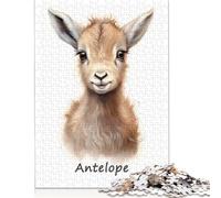 500 Antelope Baby Jigsaw Puzzles for Adults Teenager & Wooden Puzzles Family Games 500pcs (52x38cm)
