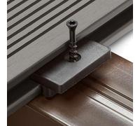 500 AVT Composite Decking Clips - Black Stainless Screws - Hidden T Clip Deck Fixings Multipack