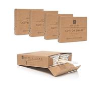 500 Bamboo Cotton Swabs | Biodegradable & Compostable | Eco Product | 5 x 100 Packs | Biodegradable & Compostable | Cotton Ear Buds Swabs with Bamboo Handle |