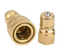 500 Bar Brass Hydraulic Quick Disconnect Fitting G3/8 BSPT - High Pressure Truck Mount Carpet Cleaning Coupler with Double O-Ring Seal for Industrial Water Lines