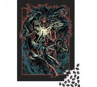 500 Bloody Beast Jigsaw Puzzles for Adults Teenager & Wooden Puzzles Family Games 500pcs (52x38cm)