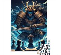 500 Checkmate Champion Creative Square Jigsaw Puzzles for Adults, Wooden Puzzles Unique Challenge Games 500pcs (52x38cm)
