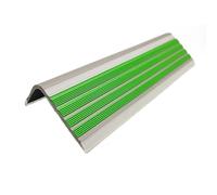 500 cm/1000 cm L Shaped Glow In The Dark Stair Edge Protector, 50 mm x 25 mm Self-Adhesive PVC Rubber Stair Nosing Edge Trim, Help Elderly, Kids Walk(Green,1000 cm)