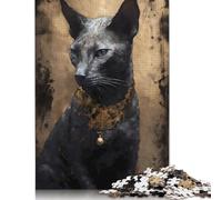 500 Cornish Rex Cat Mythos Creative Square Jigsaw Puzzles for Adults, Wooden Puzzles Unique Challenge Games 500pcs (52x38cm)