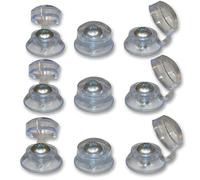 500, Corrugated Roofing Plastic Screw Cover Strap Caps - Clear