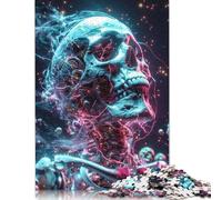 500 Cosmic Human Skeleton Creative Square Jigsaw Puzzles for Adults, Wooden Puzzles Unique Challenge Games 500pcs (52x38cm)