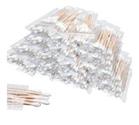 500 Count Bamboo Cotton Swabs for Ears(50 Packs of 10),Individually Wrapped Double Tipped Ear Swab,Round Tip Organic Ear Sticks,Travel Ear Cleaning Cotton Buds for Makeup,Clean,Hotel