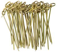 [500 Count] Bamboo Knot Picks - 4.75 Inch Appetizer, Sandwich, & Cocktail Drinks Skewer Toothpicks