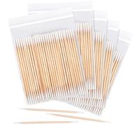 500 Count Microblading Cotton Swab, Double Pointed Tip Cotton Swabs, Multipurpose Precision Double Tipped Cotton Swabs, Wood Sticks Cotton Swabs for Make up, Tattoo Permanent Supplies (5 Packs)