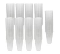 URBNLIVING 568ml Clear Strong Plastic Full Pint Glasses - Large Disposable Reusable Coffee Cups & Milkshake Glasses UKCA Cups for Camping Travel Parties Events BBQs Weddings & Bars