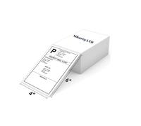 500 - Direct Thermal Labels 4 x 6 (100 x 150 mm) Permanent Adhesive Shipping Labels Compatible with Royal Mail Etsy Ebay Amazon Shopify (1 Stack (500 Labels))