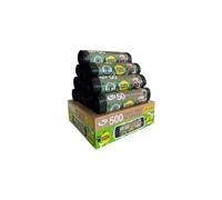 500 DOGGY BAGS WITH TIE HANDLES EXTRA STRONG & EXTRA LARGE (10 rolls of 50 bags)