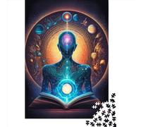 500 Esoteric Zen Universe Jigsaw Puzzles for Adults Teenager & Wooden Puzzles Family Games 500pcs (52x38cm)
