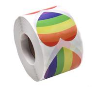 500 For Rainbow Heart Stickers for Arts, Crafts, and Events Celebrate Love and Community
