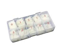 500 French False Nails Acrylic Gel Half Tips Clear Full Cover Manicure Set for Salon Home Use 500PCS (natural, One Size)