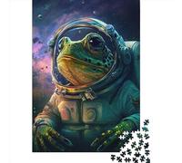 500 Frog Space Astronaut9 Jigsaw Puzzles for Adults Teenager & Wooden Puzzles Family Games 500pcs (52x38cm)