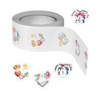 500 Heart Shape Stickers for San, 500 Heart Shaped Labels, Decorative Stickers for Wedding Party Home School Office Saint Birthday