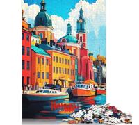 500 Helsinki Art Poster Jigsaw Puzzles for Adults Teenager & Wooden Puzzles Family Games 500pcs (52x38cm)