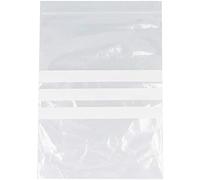 500 Large A4 9 x 12.75" / 228 x 320mm Clear Plastic Polythene Resealable Gripseal Bags With Write On Panels - Grip Press Seal Lock Packing Packaging Storage Pouches White Labelling Strips