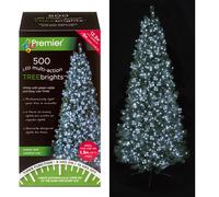 500 LED Christmas TREE Brights Timer Lights Multi Action by Premier - White