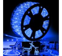 500 LED Outdoor Rope Lights, 28M/92ft Christmas Tube Lights Waterproof Fairy String Lights 8 Modes LED Rope Lighting Decorate for Christmas Tree Indoor Party Bedroom Garden (Blue)