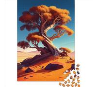 500 Majestic Desert Tree Jigsaw Puzzles for Adults Teenager & Wooden Puzzles Family Games 500pcs (52x38cm)