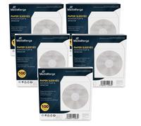 MediaRange BOX62 CD Paper wrappers (100) adhesive flap + window