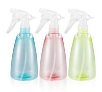 500 ML Water Spray Bottles, 3 Pcs Empty Mist Atomiser Spray Bottles, Plastic Refillable Plant Mister Sprayer Can Trigger for Home Cleaning, Hairdressing, Gardening, Flowers, Plants