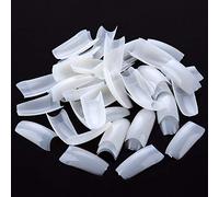 500 Natural Half Well French Nail Tips - bag