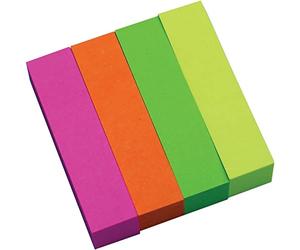 500 Neon Paper Index Notes - Colour-Coded Removable Strips in Green, Yellow, Orange, and Red, Perfect for Books, Reports, Documents, and Office Or School Use