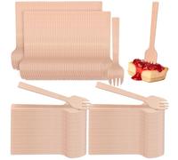 500 Pack 4" Mini Wooden Spork Disposable Spork Biodegradable Birchwood Fork Spoon for Camping, Party, Wedding and Family Gatherings