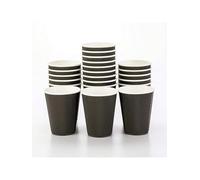 500 Pack Black Ripple Hot Cups 8oz - Triple-Wall Insulated Coffee Cups for Tea, Espresso, Hot Drinks - Disposable, Non-Slip, Durable Paper Cups for Home, Office, Cafés