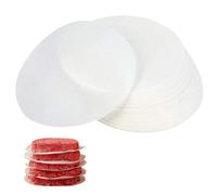 500-Pack Burger Paper Sheets - 11cm Round Non-Stick Greaseproof Paper for Burgers, Sandwiches, and Fast Food