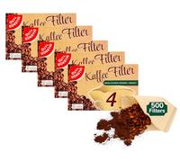 500 Pack - Coffee Filter Papers Size 04 - Disposable Unbleached Filters for Pour Over & Drip Coffee Makers, U-Shaped Filters for Smooth Brew