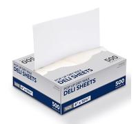 500 Pack Deli Paper, 6" Pre-Cut Dry Wax Paper For Food, Heavy Duty Pop Up Dry Wax Sheets for Restaurant, Disposable Deli Paper