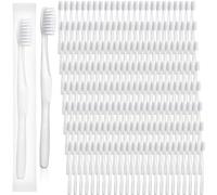 500 Pack Disposable Toothbrushes Bulk, Individually Wrapped Soft Manual Toothbrushes for Adults, Multipack Travel Toothbrush for Hotels, Homeless Shelters, Charity, Care Homes & Guest Use - White