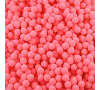 500 Pack Fluffy Pom-Pom Balls, High Density Pompoms for Cheerleading, DIY Crafts, Jewelry Making, Hair Accessories, Clothing Embellishment - 10mm Watermelon