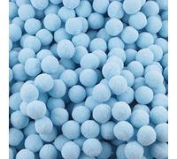 500 Pack Fluffy Pom Poms for Craft,High Density Pompoms Balls for DIY Crafts Jewelry Making Hair Accessories Clothing Hat Embellishment 10mm,Sky Blue